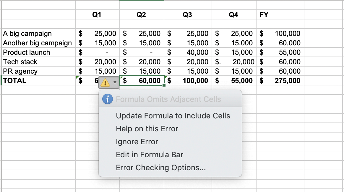 2 Most Common Excel Mistakes In Marketing Budgets - Planful